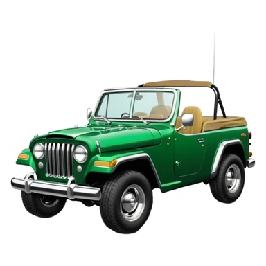 jeepster commando without top with straight flat bonnet sticker