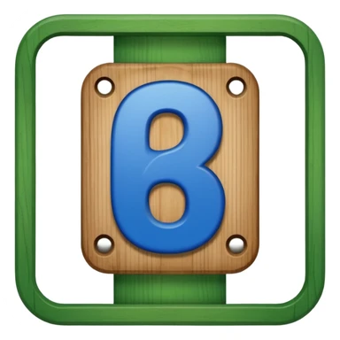 A sign that say 67 but I want the 67 blue and the outside green sticker