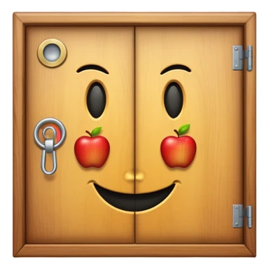 A door emoji in the style of Apple emoji with a handle. sticker