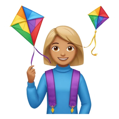 Someone flying a kite sticker