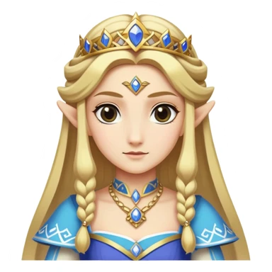 Princess Zelda with blonde hair and royal dress sticker