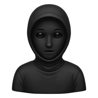 silueta negra persona sin rostro sticker