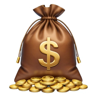 money bag on top of blue coins stack sticker
