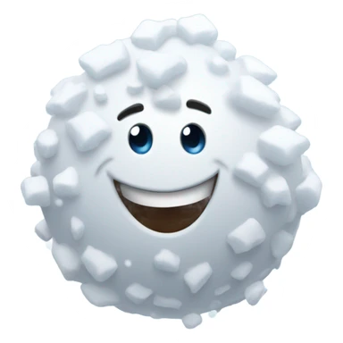 excited face pile of snow  sticker