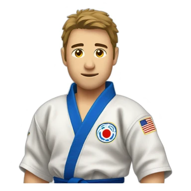 Un loup judoka sticker