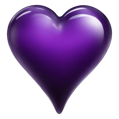 glass dark purple heart  sticker