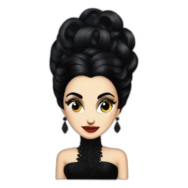 diamanda callas gothique jeune adulte avec une robe noire sticker