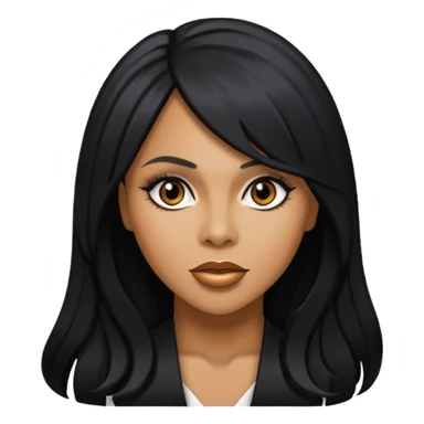 Deborah Cox with long hair sticker