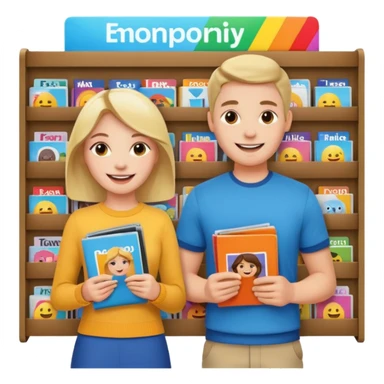 Duas Testemunha de jeová pregando com um display de revistas sticker