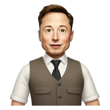 elon musk as a kindergarden teach sticker