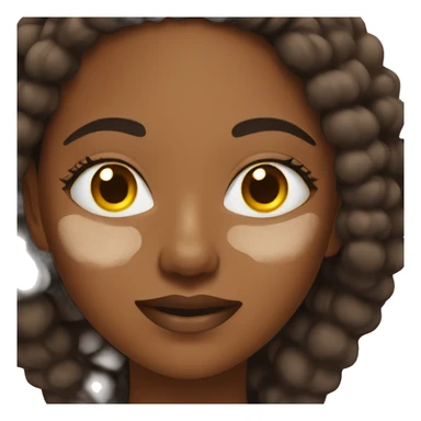 African American woman doing skincare sticker