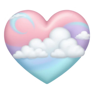 pastel heart with a gentle cloud swirl sticker