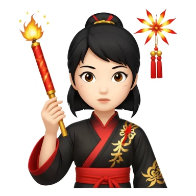 Ninja Girl ,Chines new years  sticker