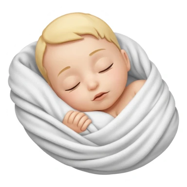 baby wrapped in blanket sticker