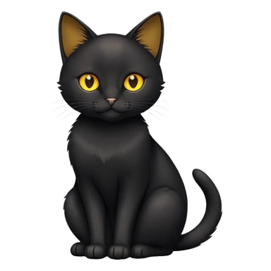 Black cat with golden eyes sticker