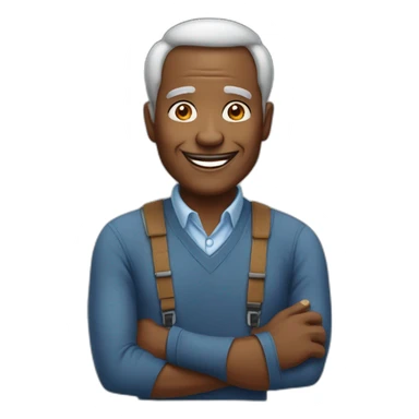 flirty senior black man sticker
