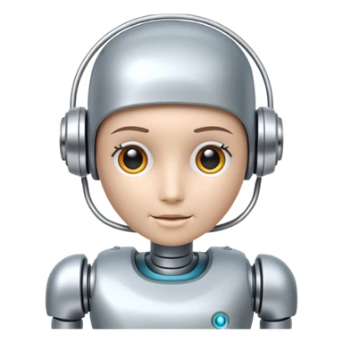 Generate a robotic medical AI assistant sticker