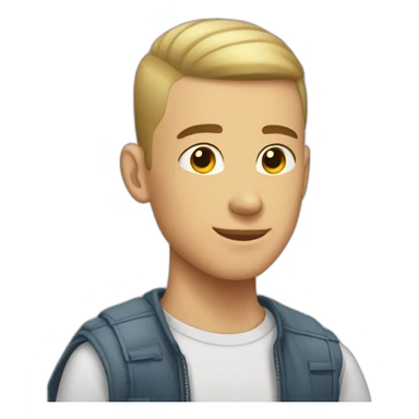 21 year old white guy with buzzcut sticker