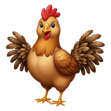 chicken doing a salute  sticker