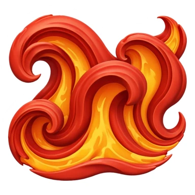 red lava wave sticker