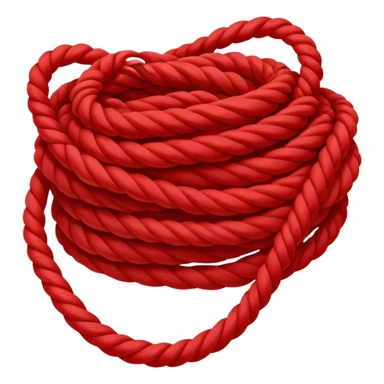 A bundle of red rope sticker