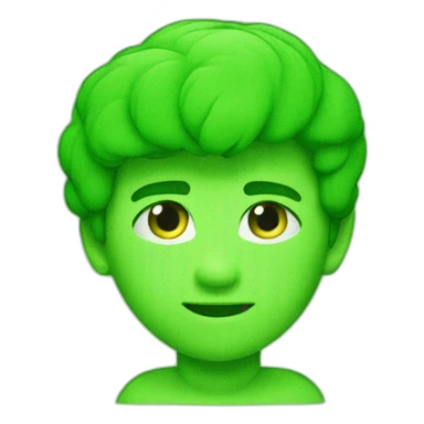 Letra A de color verde sticker