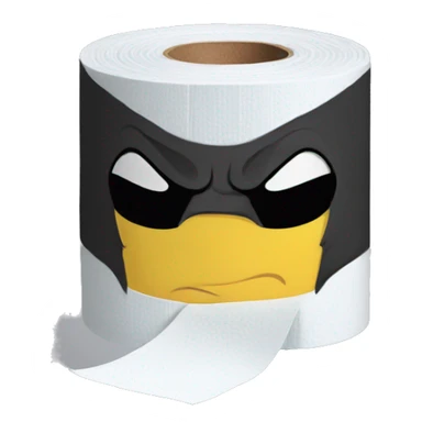 Superhero toilet paper sticker