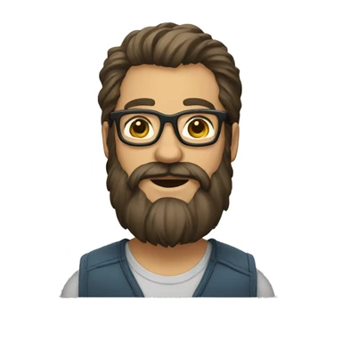 Un barbu à lunette  sticker