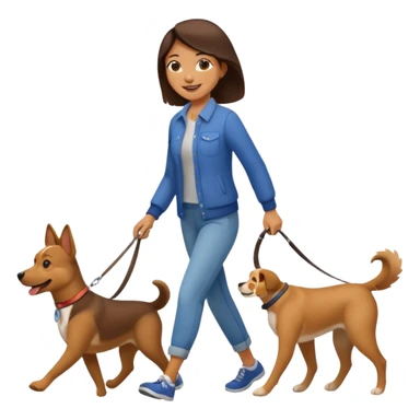 Woman walk with dog sticker