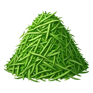 a big pile of grated green shreds of vegetable sticker