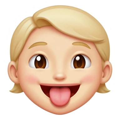Smiling face sticking tongue out and blushing  sticker