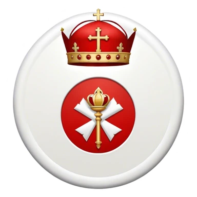 Pope's emblem red and white sticker