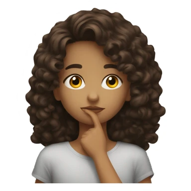 A  white brunet girl kissing a brunete curly brown boy sticker