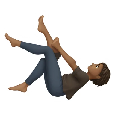 A girl kicking her feet sticker