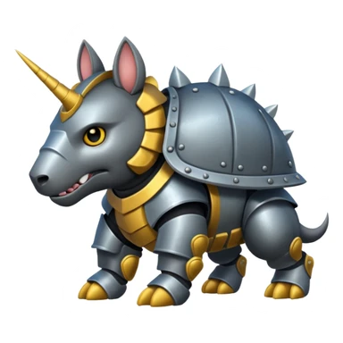 armored animal sticker