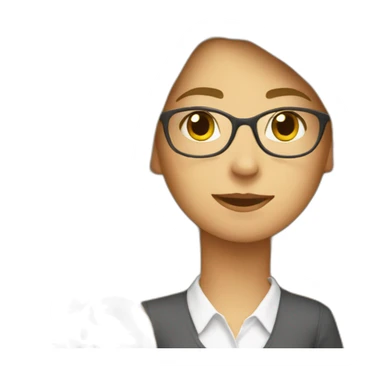 femme reporter, jeune, heureuse, blanche sticker