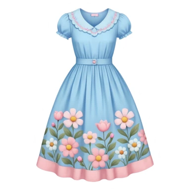 Cottagecore style ultra cute vintage material dress sticker