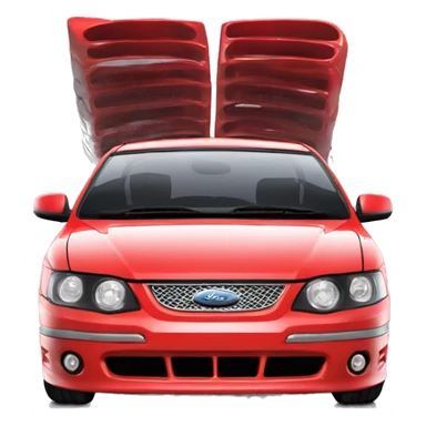 Red ford falcon bf xr6 turbo with front mounted intercooler  sticker