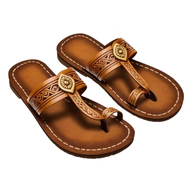 kolhapuri wooden chappal sticker