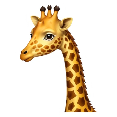 High resolution giraffe lean its neck sticker