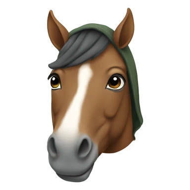 Horse with hoodie sticker