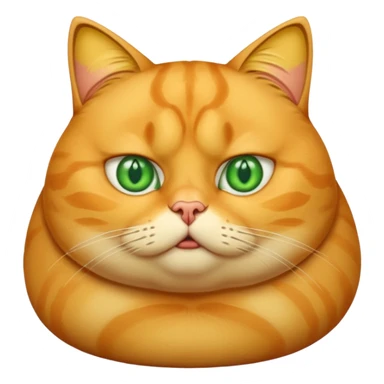 fat yellow confused cat sticker