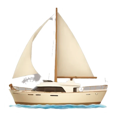 Beige aesthetic Yacht  sticker
