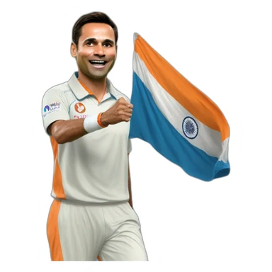 hyper realistic narendra modi in blue indian cricket team jersey doing cristiano ronaldo's celebration 'siuuu' sticker
