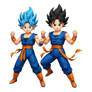 Goku and vegeta fusion dance aura sticker
