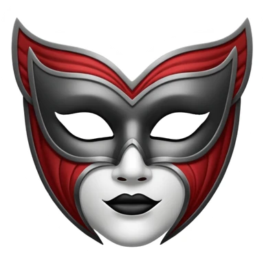 Create this emoji : 🎭 but in White and black and gray sticker