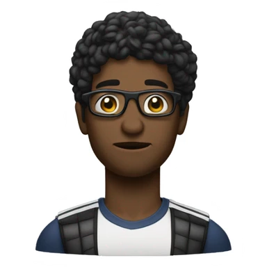 Jugador sosteniendo un arma cabello negro con lentes oscuros y ropa de miitar sticker