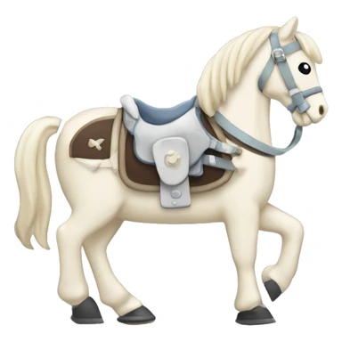 Rocking ivory horse TOY sticker