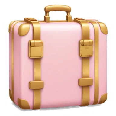 Light pink and golden suit case sticker
