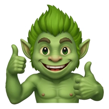 Troll with a thumbs up sticker